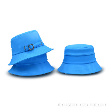 Cappelli a secchio blu al 100% in poliestere